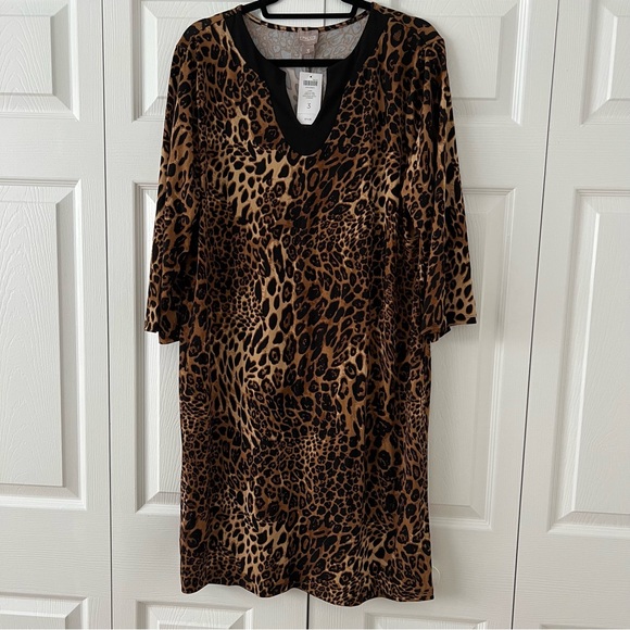 Chico's Dresses Nwt Chicos Leopard Dress Poshmark